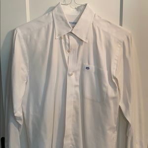 Southern tide white button, tailored fit small!